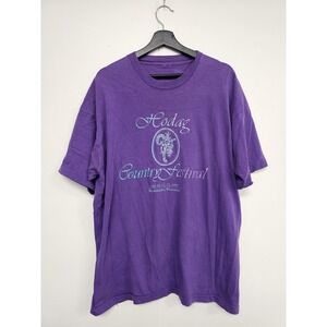 Vintage Hodag Country Festival Shirt Mens XL Purple‎ 1992 Concert Tour 90s